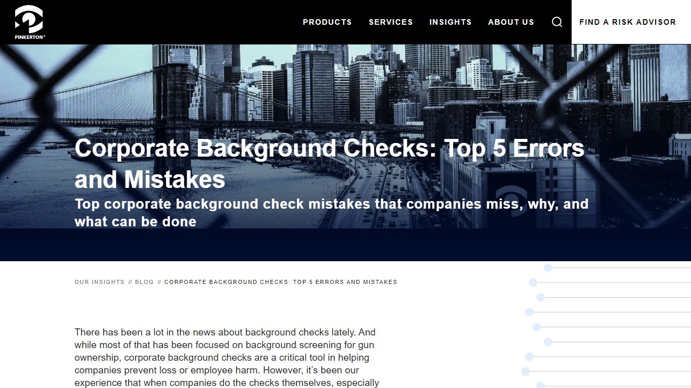 Corporate Background Checks: Top 5 Errors and Mistakes